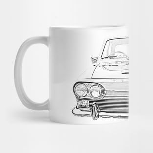 Triumph 2000 Mk1 classic 1960s British car monochrome Mug